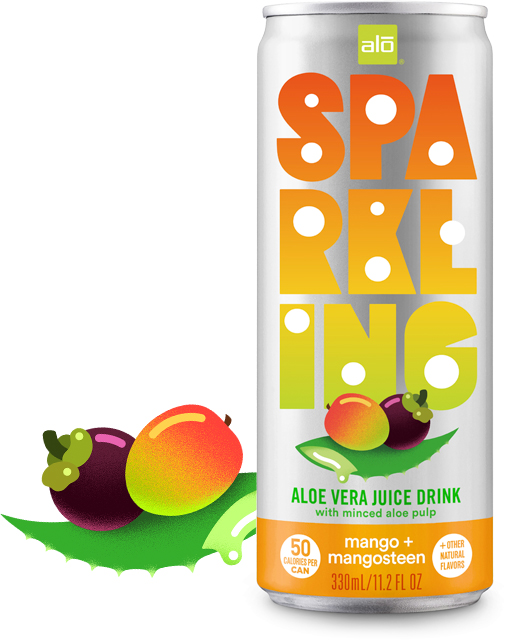 ALO Sparkling Mango and Mangosteen Aloe Vera Juice Drink