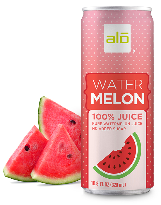 ALO Watermelon Juice 100% juice with no sugar added in aluminum can