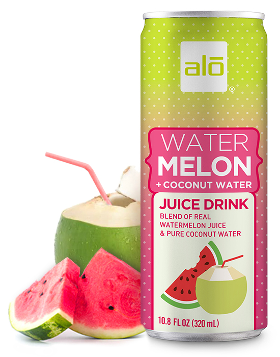 ALO Watermelon Juice and Pure Coconut Water 100% juice in aluminum can